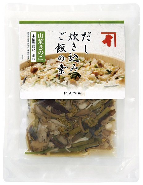 だし炊き込みご飯の素山菜きのこ（本枯鰹節だし風味）