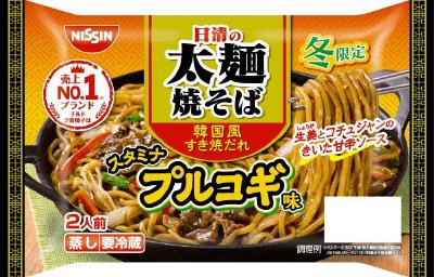 日清の太麺焼そば　プルコギ味　２人前