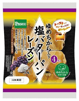 ゆめちから入り塩バターパンレーズン４個入