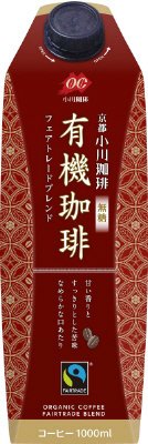 京都　小川珈琲　有機珈琲　フェアトレードブレンド　無糖　1000ML