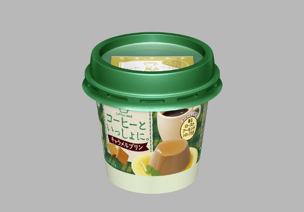 コーヒーといっしょに。キャラメルプリン　別添香るローストアーモンドシロップ
