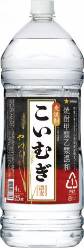 甲乙混和麦焼酎 こいむぎやわらか ４L
