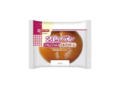 ２色パン（いちごジャム＆ミルククリーム）