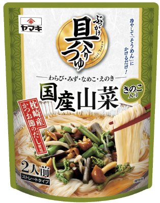 ぶっかけ具入りつゆ国産山菜きのこ入り