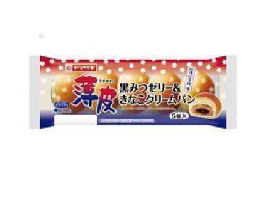 薄皮黒みつゼリー＆きなこクリームパン（桔梗信玄餅味）５