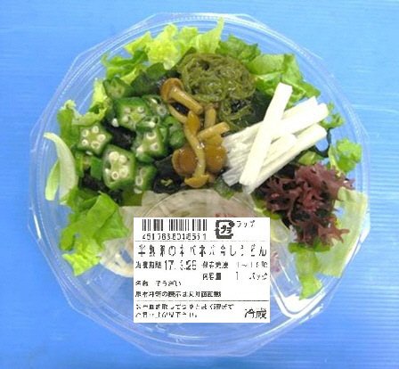 半熟卵のネバネバ冷しうどん