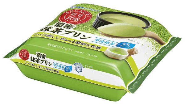 彩り食感　濃密抹茶プリン
