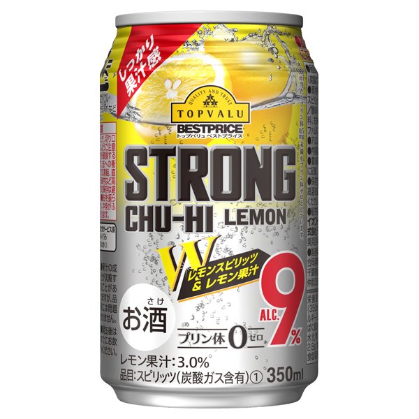 STRONG CHU-HI LEMON Wレモンスピリッツ&レモン果汁 ALC.9%