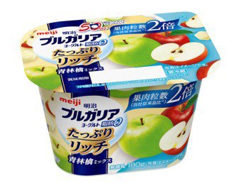 明治ブルガリアヨーグルト脂肪０たっぷりリッチ青林檎ミックス