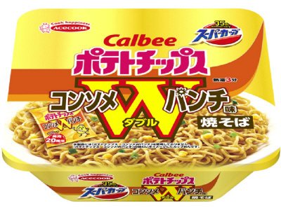 スーパーカップ　カルビーポテトチップス　コンソメＷパンチ味焼そば
