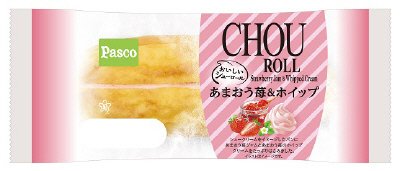 おいしいシューロール　あまおう苺＆ホイップ