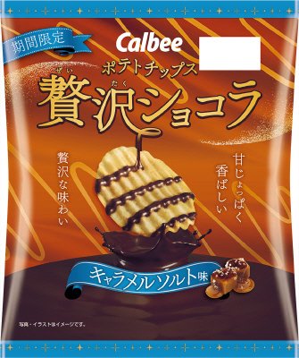 ポテトチップス贅沢ショコラキャラメルソルト味