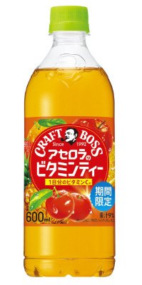 サントリー　クラフトボス　アセロラのビタミンティー　冷凍兼用　６００ｍｌペット