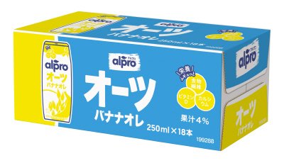 「アルプロ」　おいしく食物繊維　オーツバナナオレ