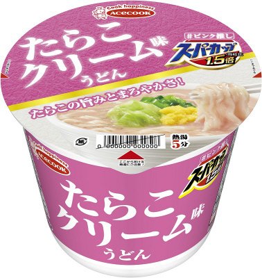 スーパーカップ１．５倍　たらこクリーム味うどん