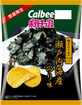厚切りポテトチップス瀬戸内海産のり味