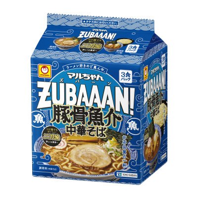 マルちゃんＺＵＢＡＡＡＮ！　豚骨魚介中華そば　３食パック