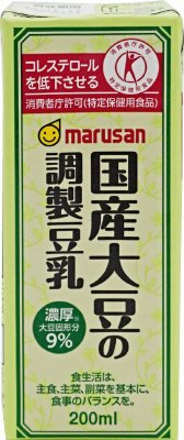 国産大豆の調製豆乳（特保）