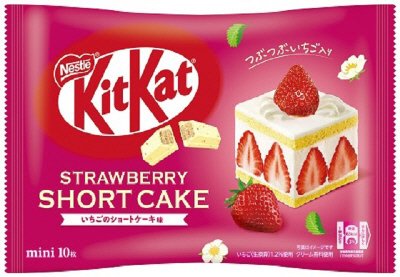 １０枚　キットカット　ミニ　いちごのショートケーキ