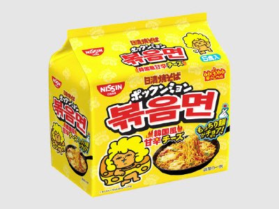 日清焼そば　ポックンミョン　韓国風甘辛チーズ　５食パック