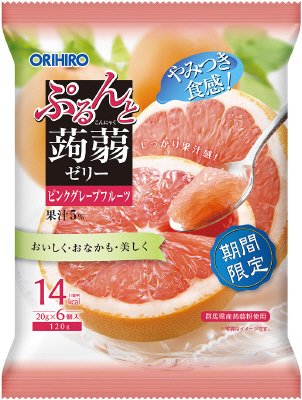 ぷるんと蒟蒻ゼリーパウチ　ピンクグレープフルーツ