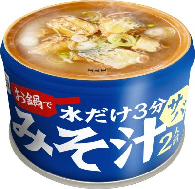 お鍋で作る缶詰みそ汁 サバ