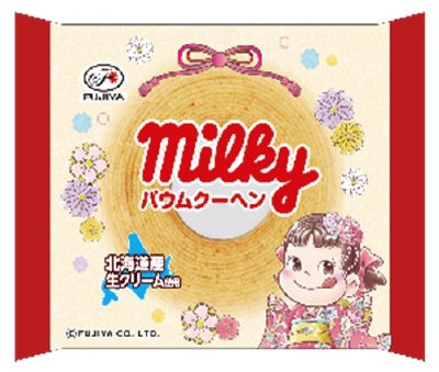 ミルキーバウムクーヘン（着物ペコちゃん）