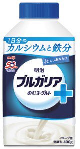 明治ﾌﾞﾙｶﾞﾘｱのむﾖｰｸﾞﾙﾄ+カルシウムと鉄分