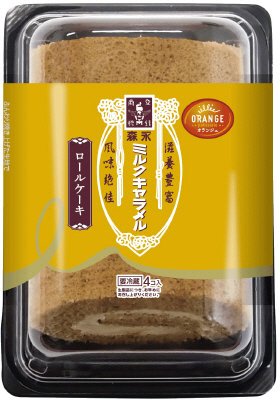 森永ミルクキャラメルのロールケーキ