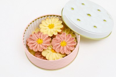 お花のぼうろ（いちご白餡）２缶セット
