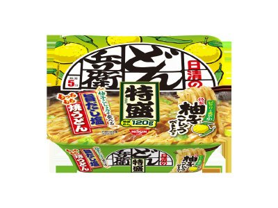 日清のどん兵衛　特盛　柚子こしょうで食べる旨だし塩焼うどん