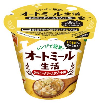オートミール生活　きのこのクリームリゾット風