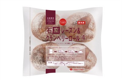 石窯レーズン＆クランベリーロール４個入り（ボブさん小麦）