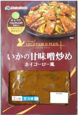 ベジタブルプラス　いかの甘味噌炒め（冷凍食品）
