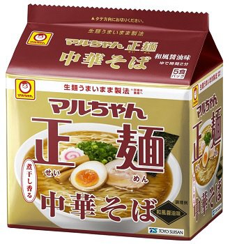 マルちゃん正麺　中華そば　和風醤油　５食パック
