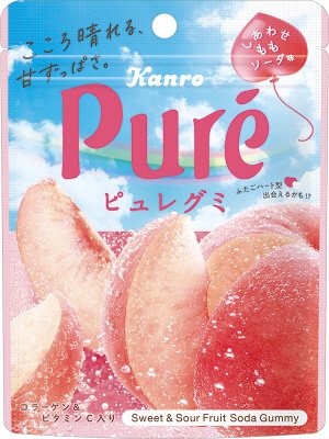 ピュレグミしあわせももソーダ