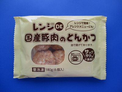 レンジDE国産豚肉のとんかつ