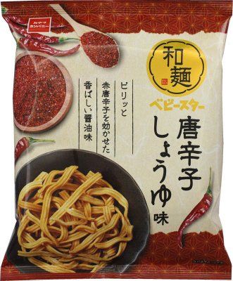 和麺ベビースター唐辛子しょうゆ味
