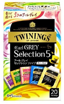 トワイニング　ティーバッグ２０Ｐ　アールグレイ　セレクション　ファイブ