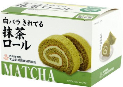白バラきれてる抹茶ロール