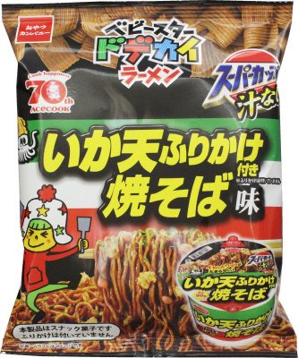 ベビースタードデカイラーメンエースコックいか天焼そば味