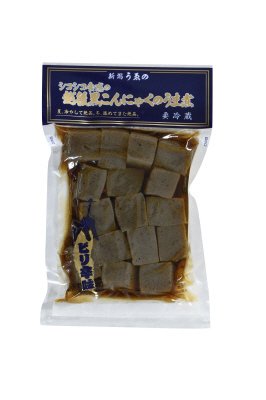 シコシコ食感の越後黒こんにゃくのうま煮（ピリ辛味）