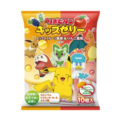 リポビタンキッズゼリー　一口タイプ　ミックスフルーツ風味＆りんご風味