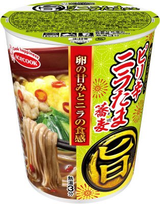 まる旨　ピリ辛ニラたま蕎麦
