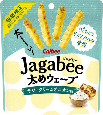 Ｊａｇａｂｅｅ太めウェーブサワークリームオニオン味