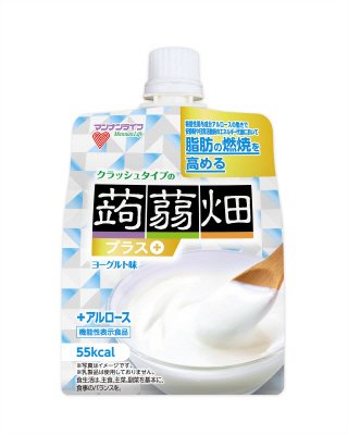 クラッシュタイプの蒟蒻畑プラスヨーグルト味