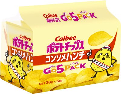 ポテトチップスコンソメパンチゴー５パック