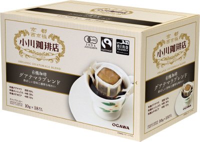 小川珈琲店 有機珈琲 ｸﾞｱﾃﾏﾗﾌﾞﾚﾝﾄﾞ ﾄﾞﾘｯﾌﾟｺｰﾋｰ 18杯分