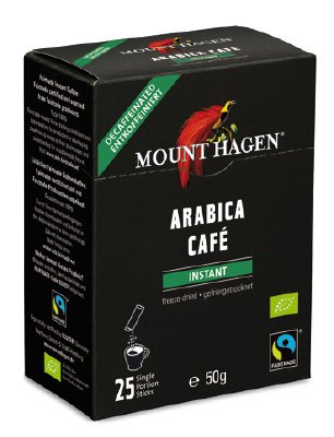 マウントハーゲン　オーガニック　フェアトレード　カフェインレス　インスタントコーヒー　スティック　50g（2g×25本）