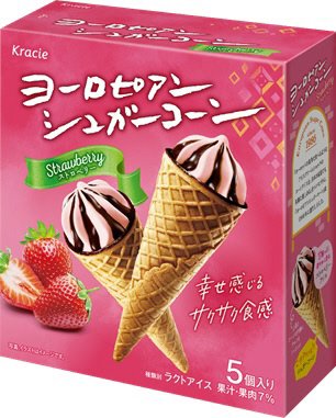 ヨーロピアンシュガーコーン　ストロベリー